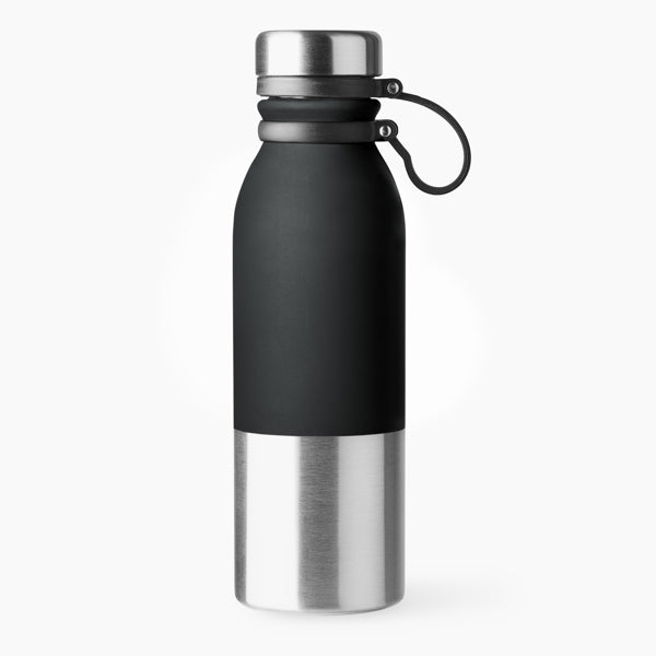Stamina Alke stainless steel bottle 850 ml in black, ready for laser engraving