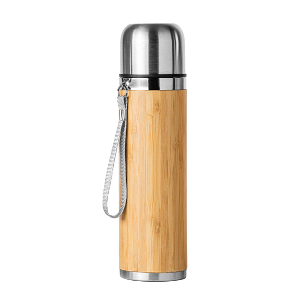 Stamina Fengi stainless steel and bamboo thermal cup 420 ml, ready for laser engraving