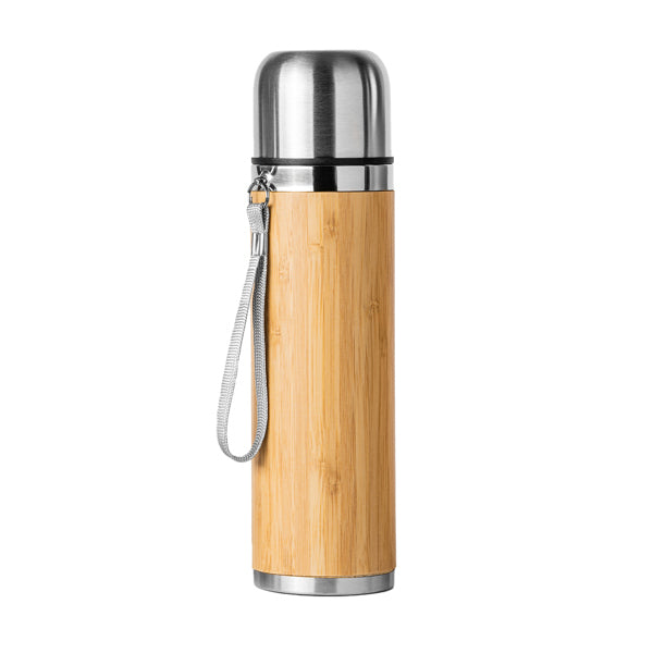 Stamina Fengi stainless steel and bamboo thermal cup 420 ml in bamboo, ready for laser engraving