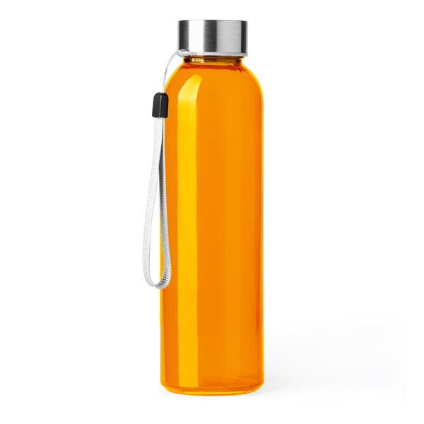 Stamina Alfe glass bottle 500 ml in orange, ready for laser engraving