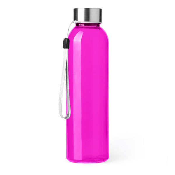 Stamina Alfe glass bottle 500 ml in fuchsia, ready for laser engraving