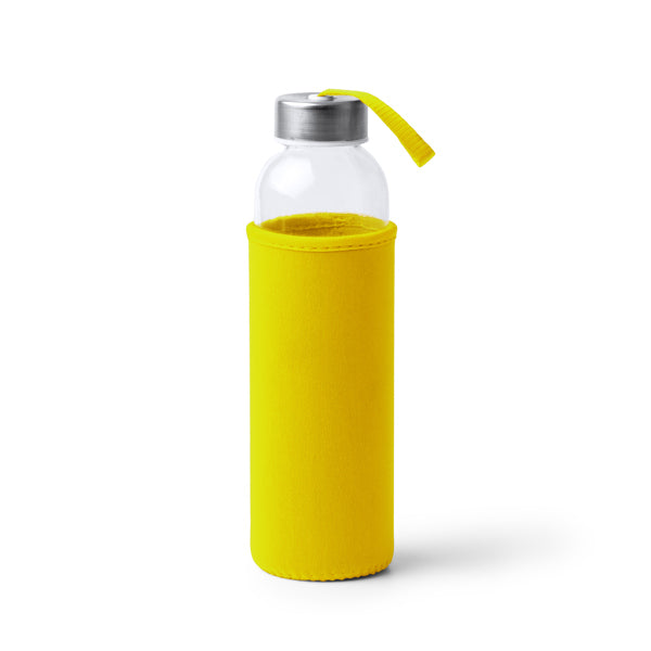 Stamina Camu glass bottle 500 ml in yellow, ready for laser engraving
