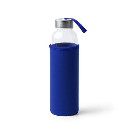Stamina Camu glass bottle 500 ml in royal blue, ready for laser engraving