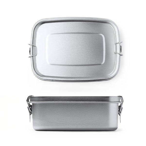 Stamina Brena stainless steel lunch box in silver, ready for laser engraving