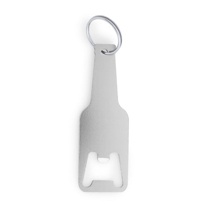 Stamina Stout opener aluminium keyring in silver, ready for laser engraving