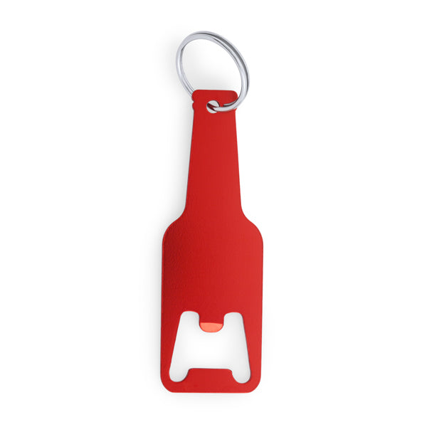 Stamina Stout opener aluminium keyring in red, ready for laser engraving
