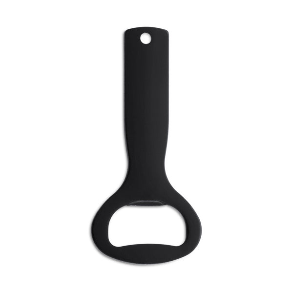 Stamina Lager aluminium keyring in black, ready for laser engraving