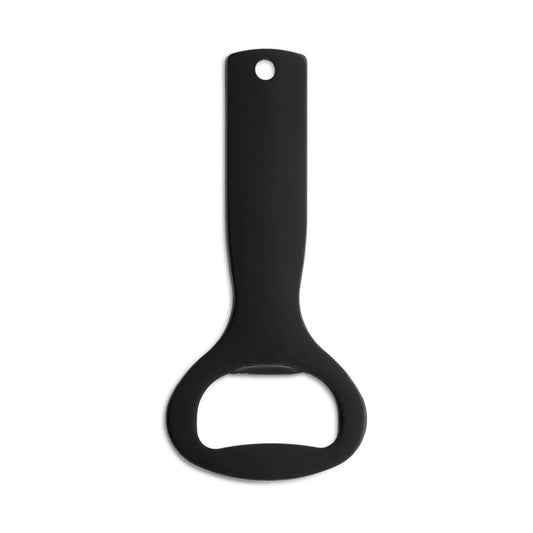 Stamina Lager aluminium keyring in black, ready for laser engraving