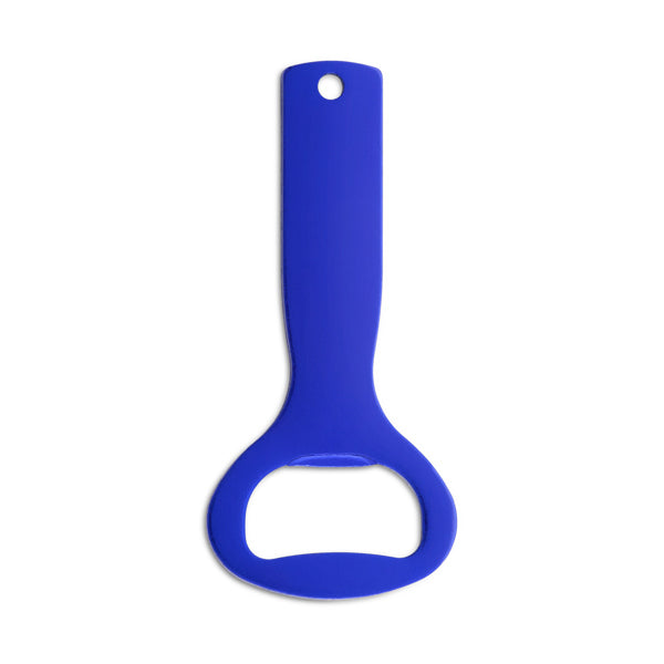 Stamina Lager aluminium keyring in royal blue, ready for laser engraving