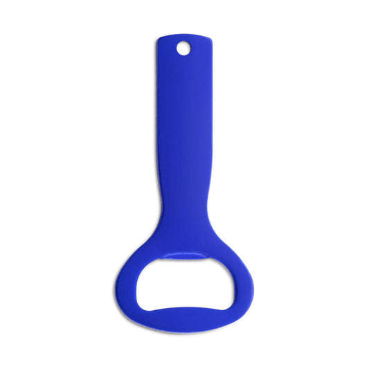 Stamina Lager aluminium keyring in royal blue, ready for laser engraving