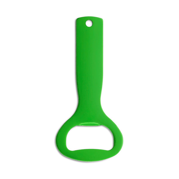 Stamina Lager aluminium keyring in fern green, ready for laser engraving
