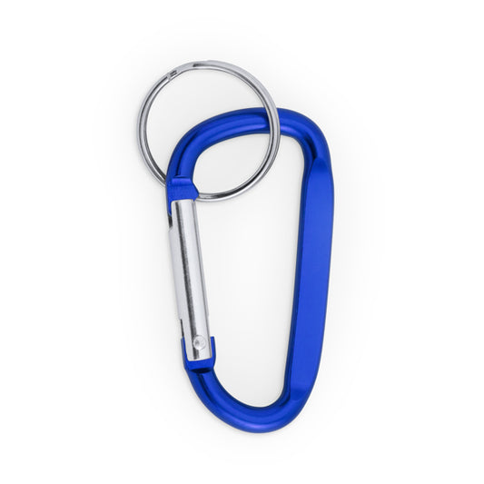 Stamina Pale aluminium carabiner keyring in royal blue, ready for laser engraving