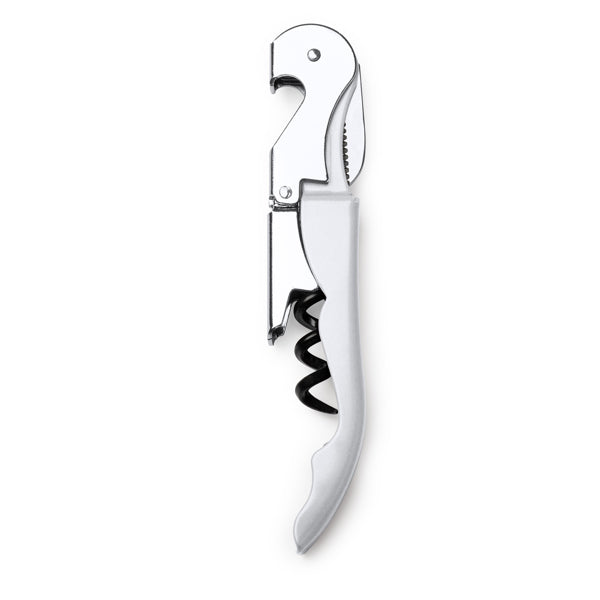 Stamina Merlot stainless steel keyring in white, ready for laser engraving