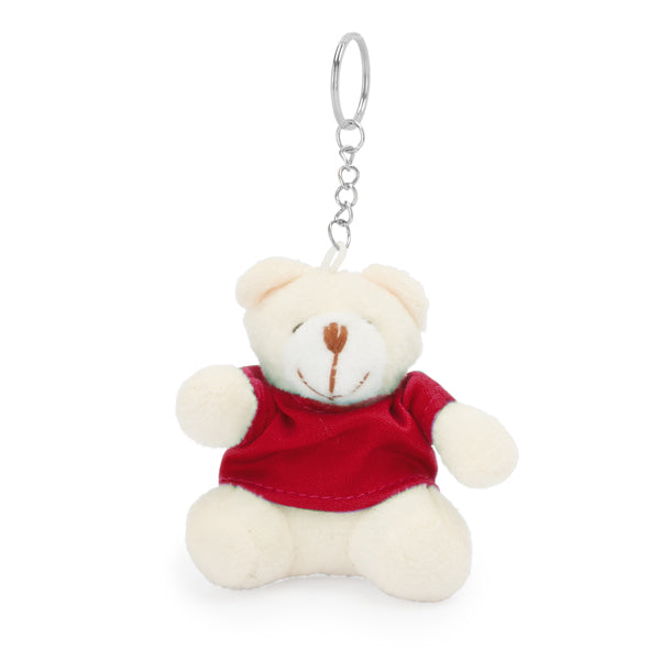 Stamina Sito polyester keyring in red, ready for logo printing
