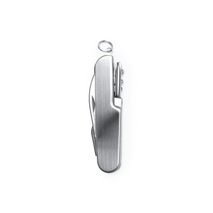 Stamina Zora aluminium and stainless steel pocket knife in silver, ready for laser engraving