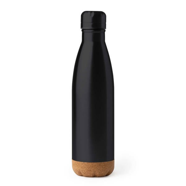 Stamina Kale stainless steel double wall vacuum flask in black, ready for laser engraving