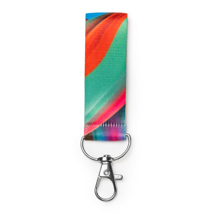 Stamina Kendal polyester keyring in white, ready for logo printing