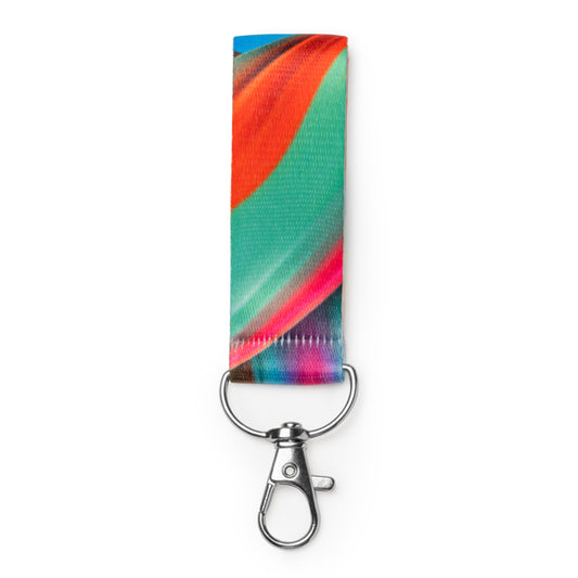 Stamina Kendal polyester keyring in white, ready for logo printing