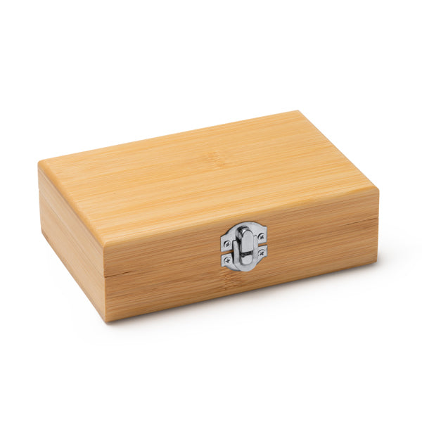 Stamina Tintos stainless steel and bamboo bottle opener in beige, ready for logo printing