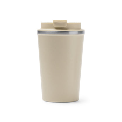 Stamina Okele double-walled stainless steel thermal cup in beige, ready for laser engraving