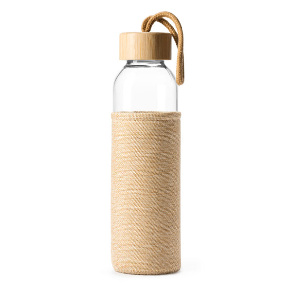 Stamina Sibu glass bottle 500 ml in beige, ready for laser engraving