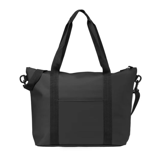 Malmö rPET Laptop Tote Bag promotional laptop bag in black printed with your company logo