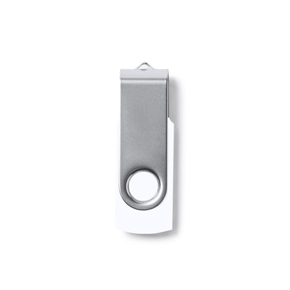 Stamina Marvin aBS and metal USB flash drive in white, ready for logo printing
