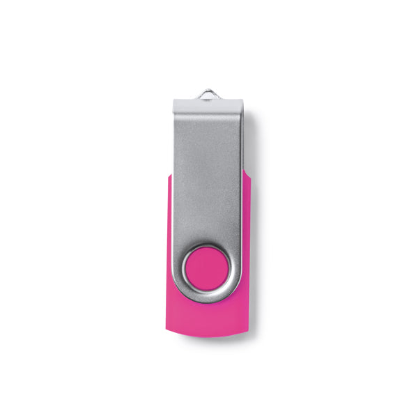 Stamina Marvin aBS and metal USB flash drive in fuchsia, ready for logo printing