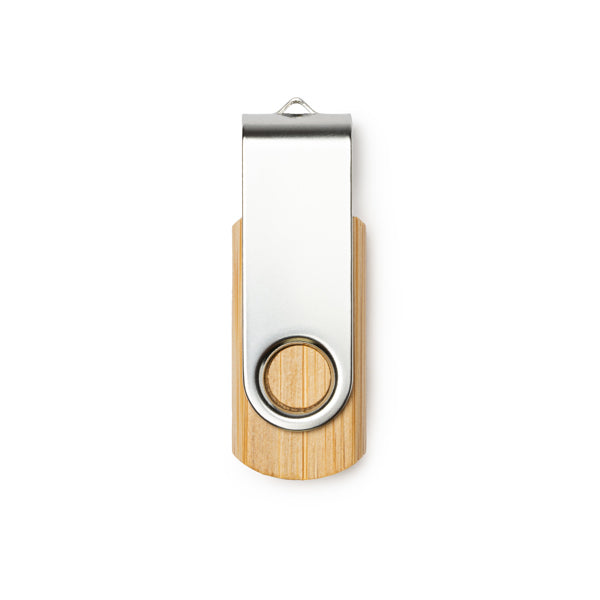 Stamina Uldon natural bamboo USB flash drive in bamboo, ready for logo printing
