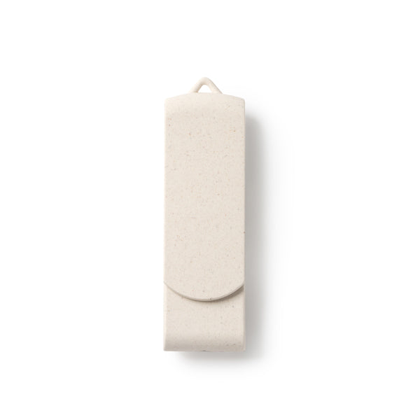 Stamina Kinox wheat fibre USB flash drive in beige, ready for logo printing