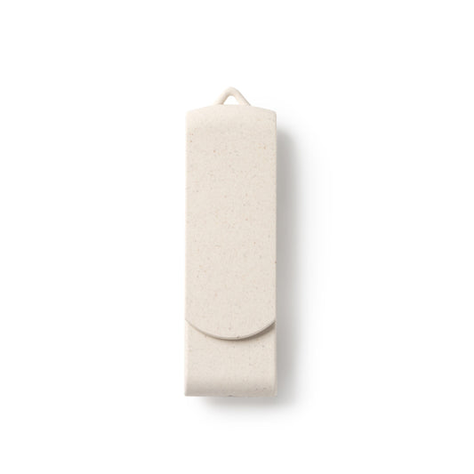 Stamina Kinox wheat fibre USB flash drive in beige, ready for logo printing