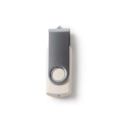 Stamina Venak wheat fibre USB flash drive in beige, ready for laser engraving
