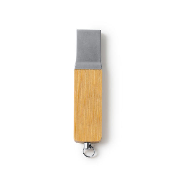 Stamina Netix bamboo USB flash drive in beige, ready for logo printing