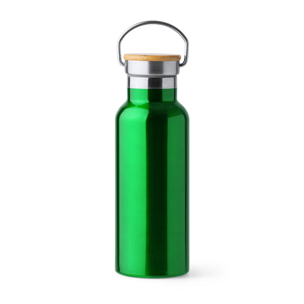 Stamina Tiset stainless steel double wall vacuum flask in fern green, ready for laser engraving