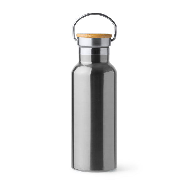 Stamina Tiset stainless steel double wall vacuum flask in silver, ready for laser engraving