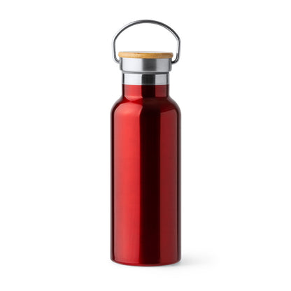 Stamina Tiset stainless steel double wall vacuum flask in red, ready for laser engraving