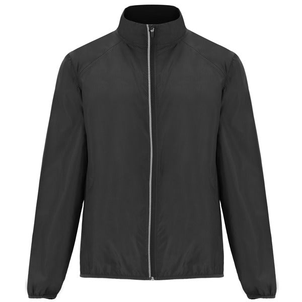 Roly Glasgow men's windbreaker in black, ready for logo printing or embroidery