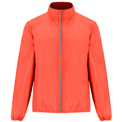 Roly Glasgow men's windbreaker in fluor coral, ready for logo printing or embroidery