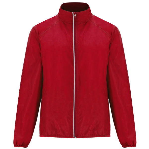 Roly Glasgow men's windbreaker in red, ready for logo printing or embroidery