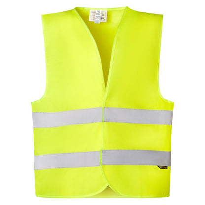 Roly WRK Sirio men's gilet in fluor yellow, ready for logo printing or embroidery