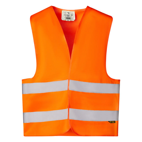 Roly WRK Sirio men's gilet in fluor orange, ready for logo printing or embroidery