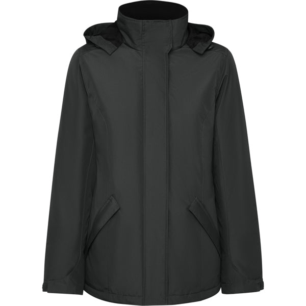 Roly America Woman women's parka in dark lead, ready for logo printing or embroidery