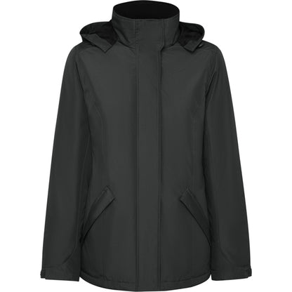 Roly America Woman women's parka in dark lead, ready for logo printing or embroidery