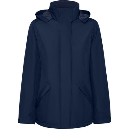 Roly America Woman women's parka in navy blue, ready for logo printing or embroidery