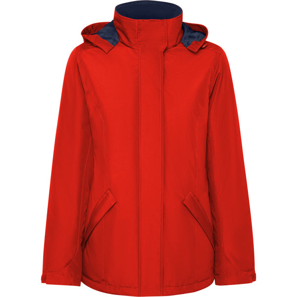 Roly America Woman women's parka in red, ready for logo printing or embroidery