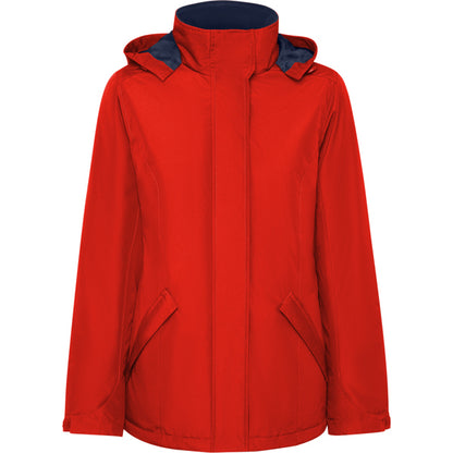 Roly America Woman women's parka in red, ready for logo printing or embroidery