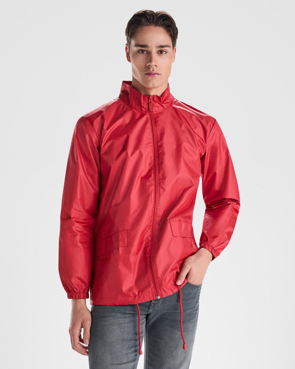 Roly Escocia men's jacket in black, alternative view, ready for logo printing or embroidery