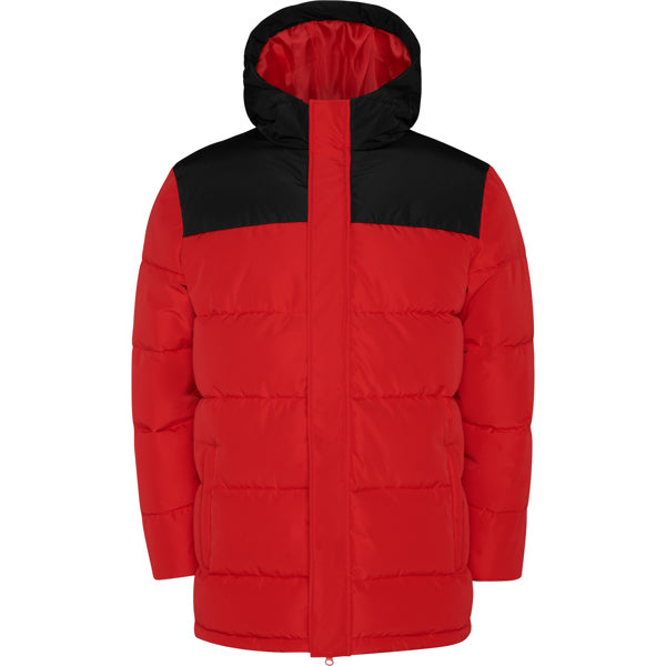 Roly Tallin men's parka in red/black, ready for logo printing or embroidery