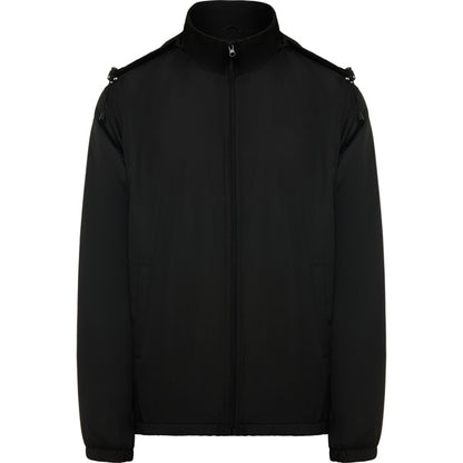 Roly Makalu men's jacket in black, ready for logo printing or embroidery