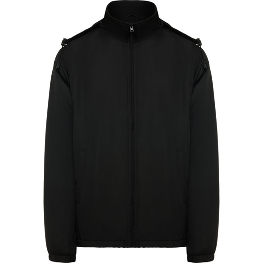 Roly Makalu men's jacket in black, ready for logo printing or embroidery